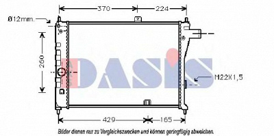 AKS DASIS 151650n -  Радиатор, охлаждение двигателя